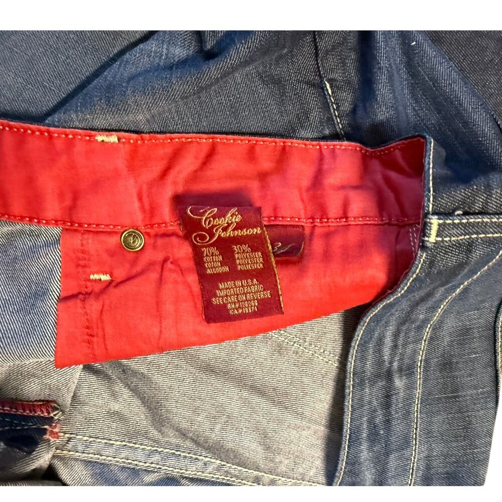 CJ by Cookie Johnson Faith Straight denim jeans washed blue Sz 34 silky vtg - Picture 11 of 12